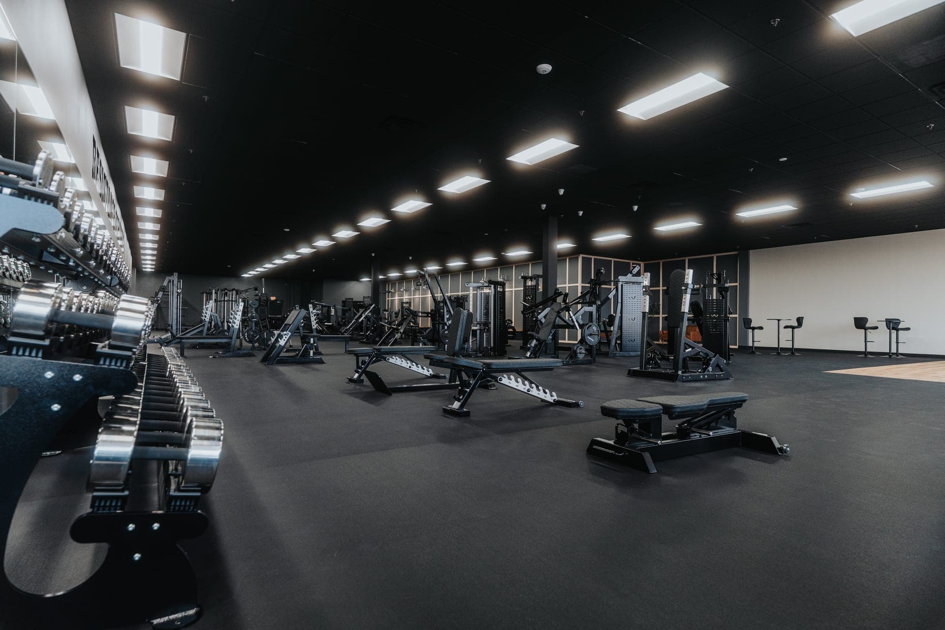 Resistance Strength gym floor in Allentown PA at night with Watson equipment