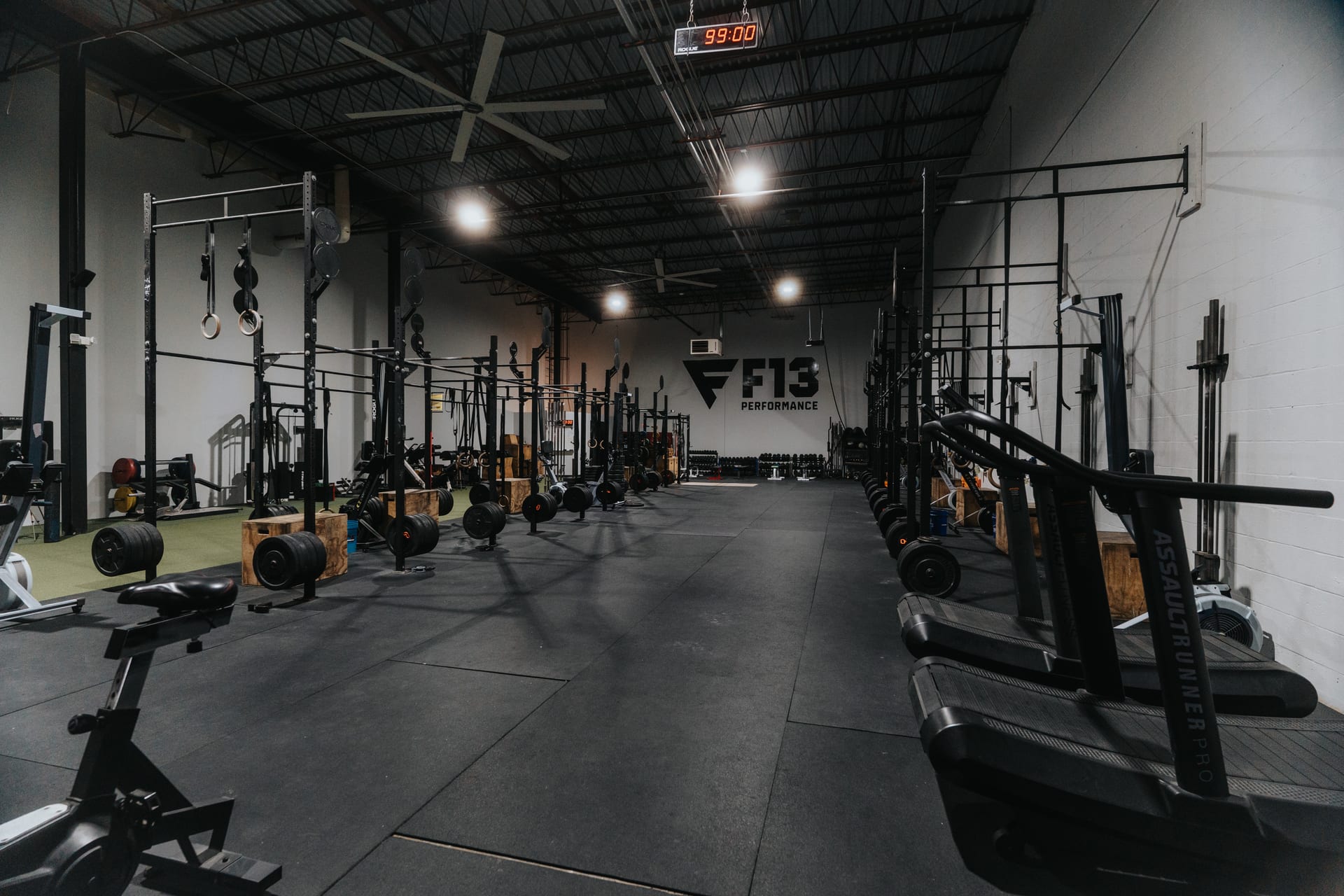 Entry view of F13 Performance Center in Allentown PA, single class drop-in for visitors and members testing F13